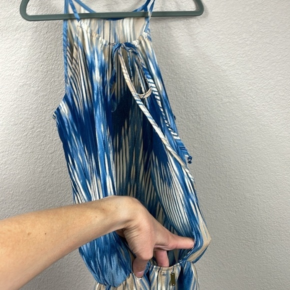 Beach Bunny Mystique Romper Blue Wave Tie Dye Cover Up Resort Sz M - Picture 6 of 11